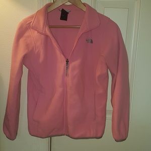 Girl's The Pink North Face Fleece Zip Up Jacket